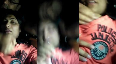 Hot aunty and lover’s hindi boobs pressing video