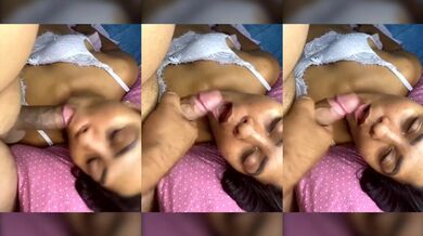 Mallu cheating wife gets mouth full of cumshot