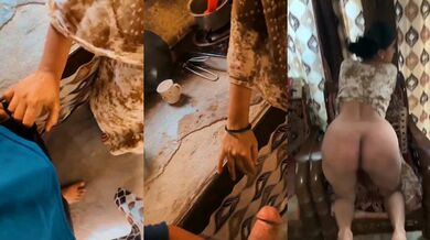 Shy desi housewife playing with lund!