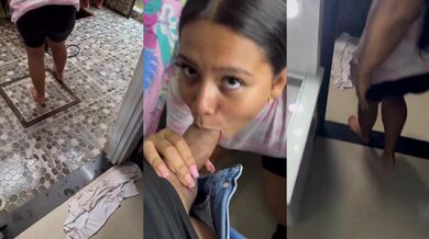 Wife sucks cock while plumbers were working in house