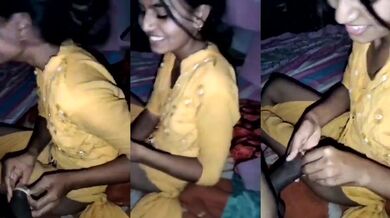 Young sister rolling condom on brother’s dick