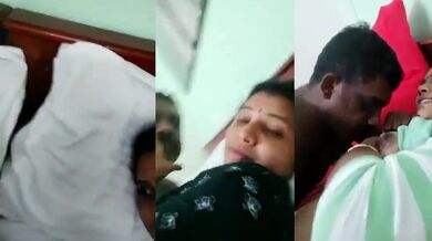 Cheating andhra bhabhi boobs sucking and fucking with cable guy