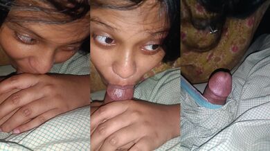 Young desi girlfriend hot blowjob video