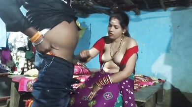 South Indian bhabhi boobs sucking and hot blowjob for lover