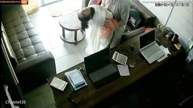 Hotel boss fucking women in office – Long CCTV footage